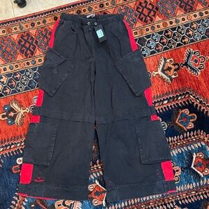 Carmar Black Pants with Red Detail